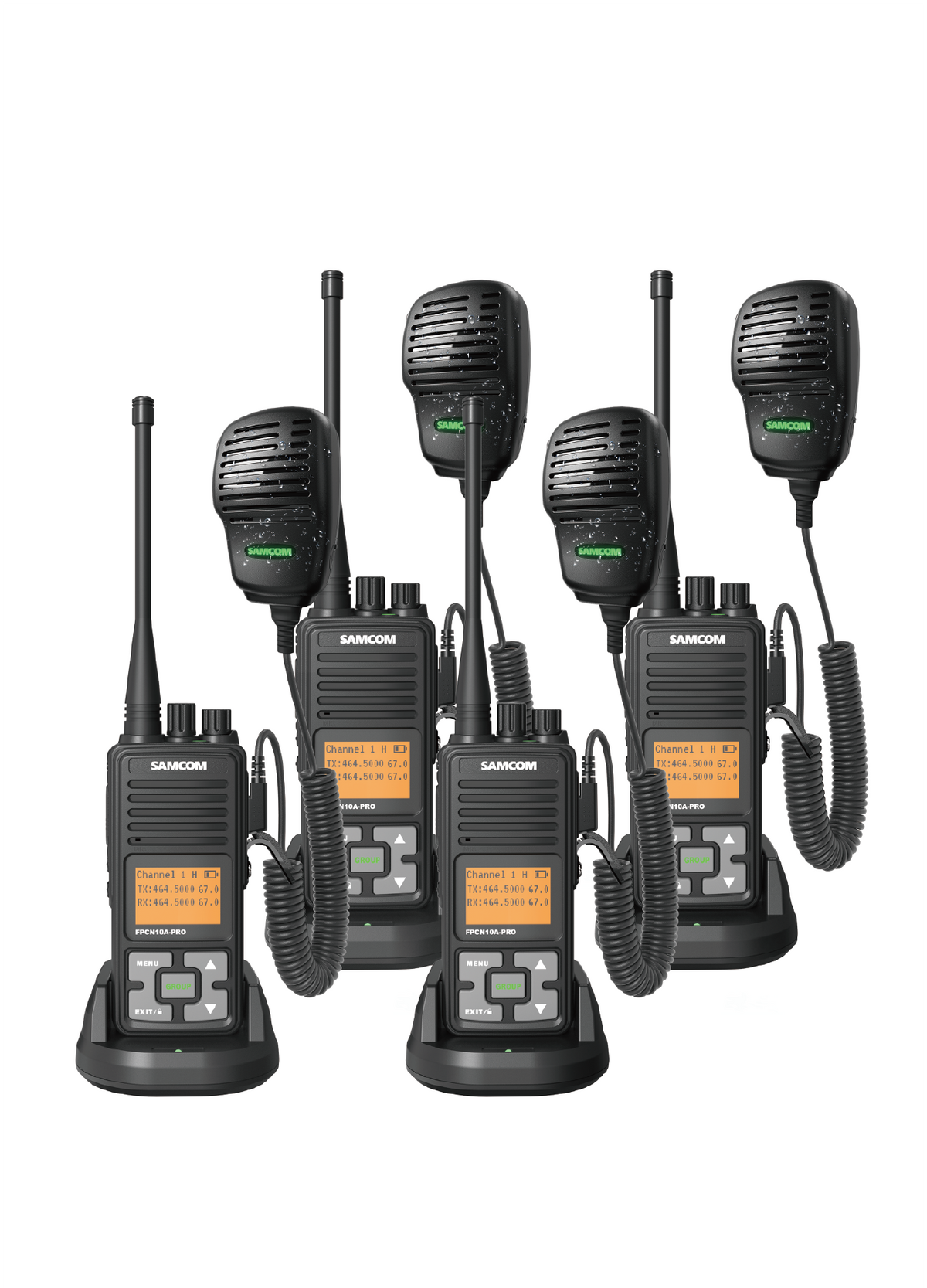 FPCN10A-PRO Four-pack with hand mic