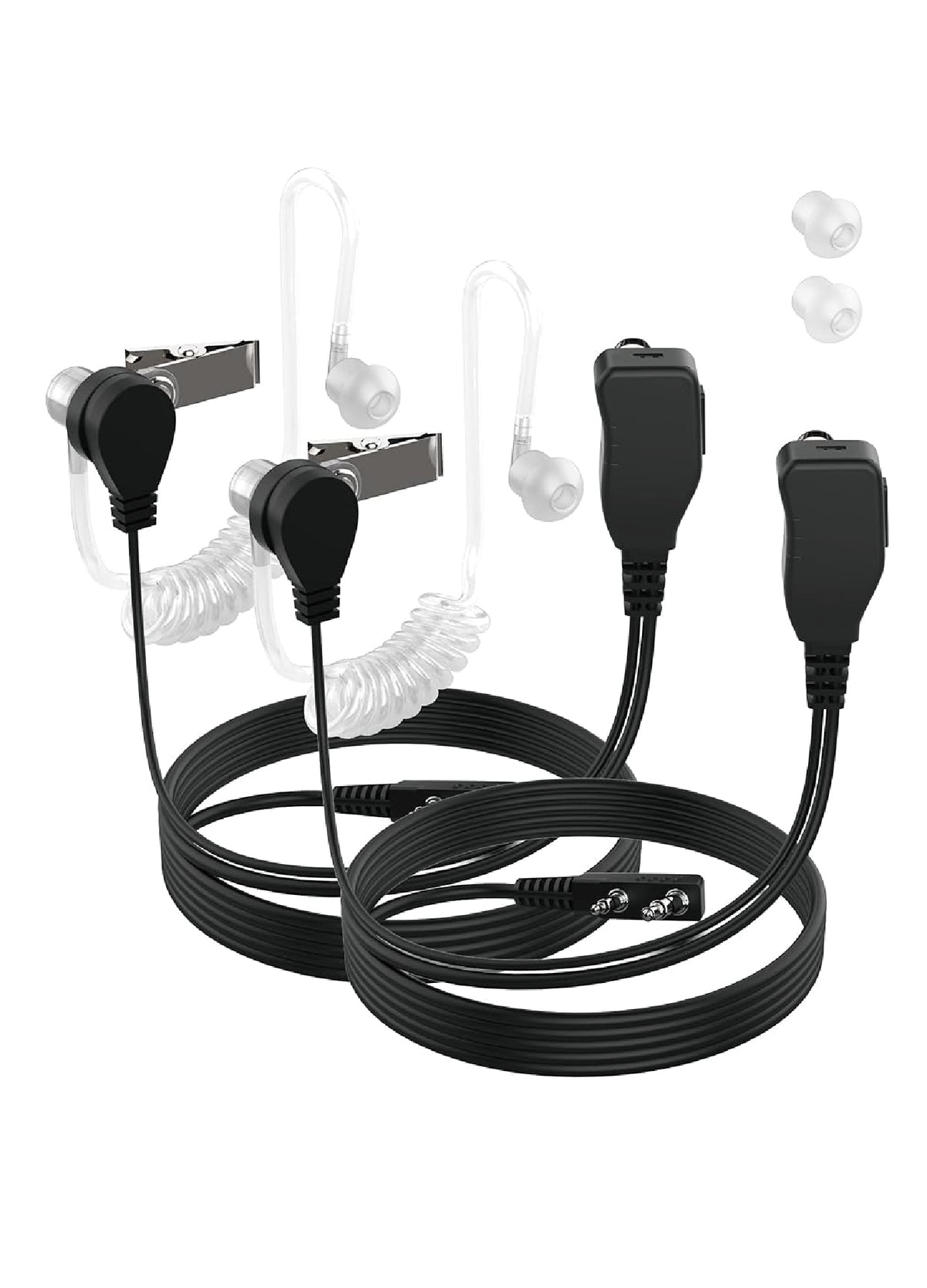 Two-pack of air duct earphones